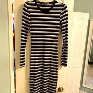 BCBG Generation striped midi dress